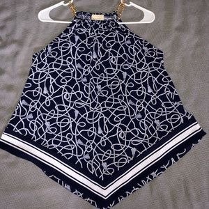 Michael Kors brand top with gold chains